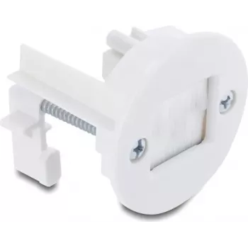 Delock Pasacables con Cepillo para Montaje en Pared/Mesa Blanco (91382)