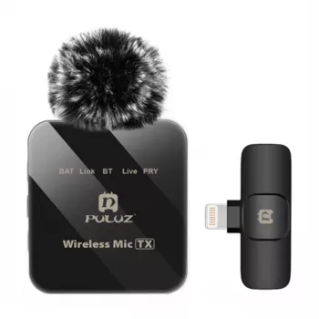 PULUZ PU647B Micrófono lavalier inalámbrico para Lightning