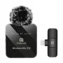 PULUZ PU647B Micrófono lavalier inalámbrico para Lightning