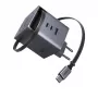 UGREEN X616 Cargador GaN 100W 2x USB-C 1x USB-A 1x Cable USB-C retráctil (65828)