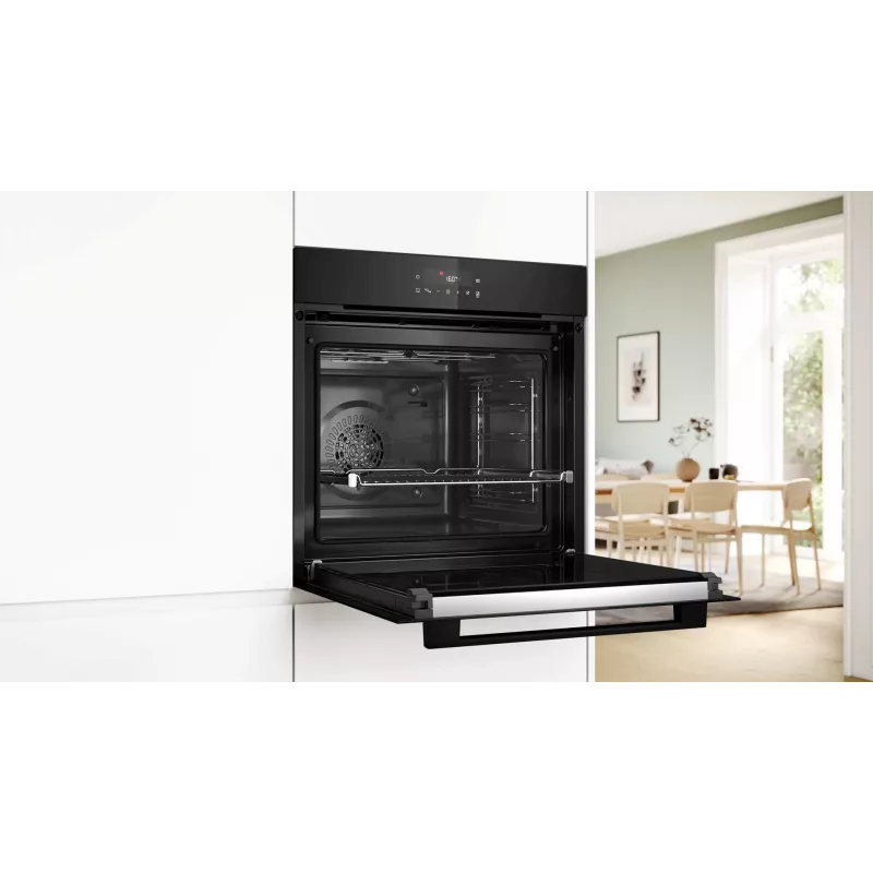 BOSCH HBG571EB4 Horno empotrable, negro, 71 L, autolimpieza pirolítica, 7 modos de calor