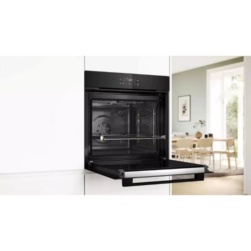 BOSCH HBG571EB4 Horno empotrable, negro, 71 L, autolimpieza pirolítica, 7 modos de calor