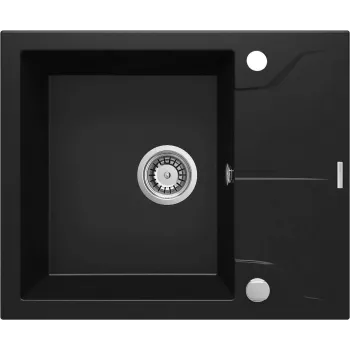 Fregadero de granito 1 seno con escurridor DEANTE Black Nero Mat Andante