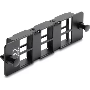 Delock Panel adaptador para módulos Keystone 6 puertos negro 19 pulgadas HD Patch Panel 67508