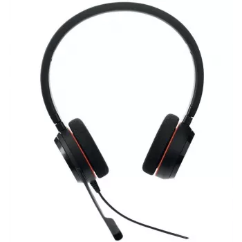 Jabra Evolve 20 MS Auriculares on-ear estéreo USB-C con micrófono con cancelación de ruido, negro