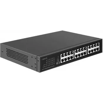 LogiLink Switch de red 19 pulgadas 24 puertos Gigabit no gestionado negro