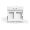 DIGITUS Placa embellecedora Keystone 2 puertos 45x45mm en ángulo blanco
