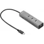 Sandberg USB-C 5-in-1 MediaDock - Docking station - plata/gris