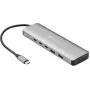 Sandberg USB-C a 5x USB-C + 2x USB-A Hub, 100W, USB 3.2 Gen 1, gris