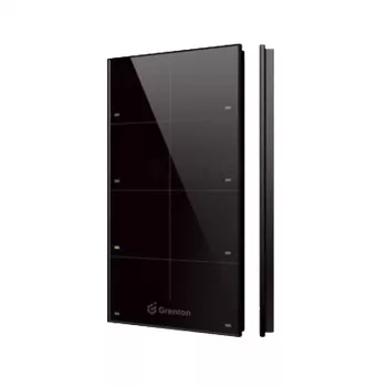 Grenton Panel táctil 8 campos táctiles TF-Bus frontal de cristal negro