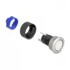 Delock Interruptor de botón pulsador 22 mm plano plástico blanco LED