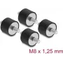Delock Amortiguador de vibraciones M8 x 1,25 mm D 30 x H 20 mm con 2 x rosca exterior 4 uds. negro (60816)