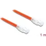 Delock Cable de red RJ45 Cat.8.1 S/FTP 1 m hasta 40 Gbps naranja (81180)