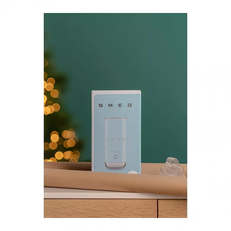 Smeg MFF02BLEU espumador de leche, 3 funciones, antiadherente, 500W, negro