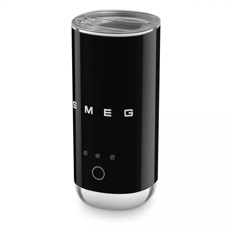 Smeg MFF02BLEU espumador de leche, 3 funciones, antiadherente, 500W, negro