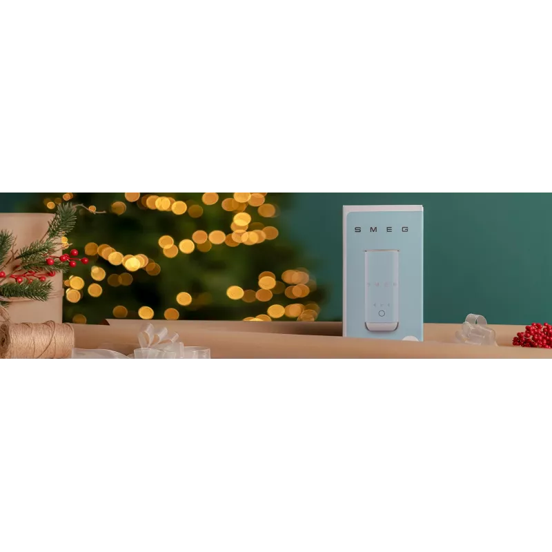 Smeg MFF02PBEU espumador de leche, 3 funciones, antiadherente, 500 W, azul pastel
