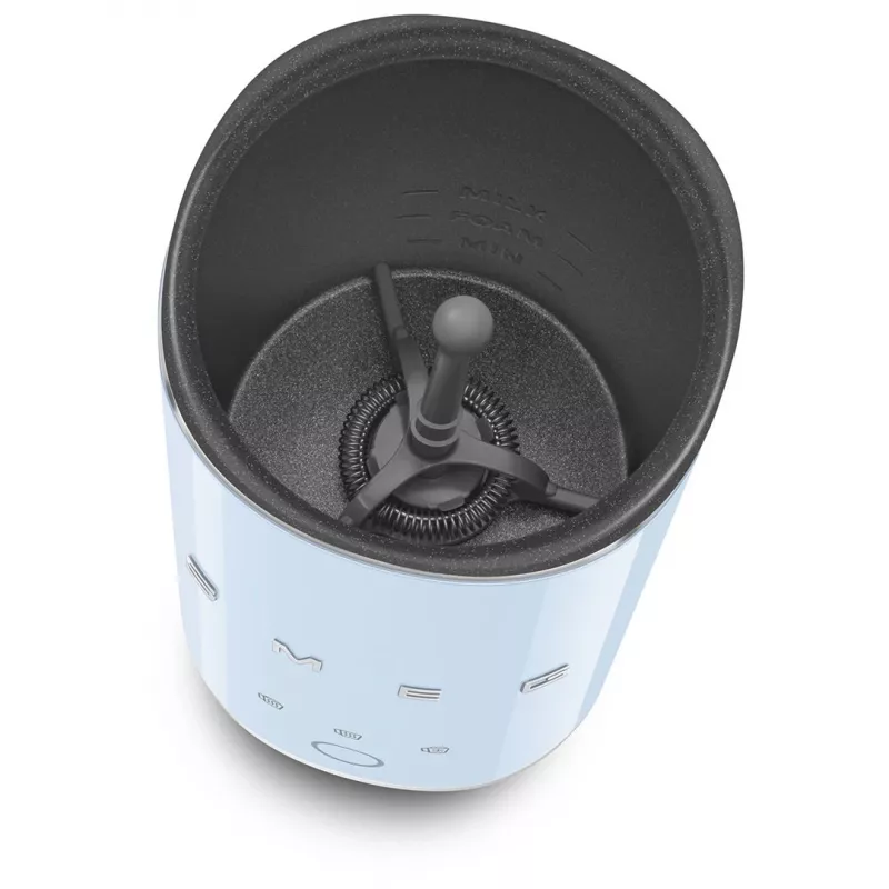 Smeg MFF02PBEU espumador de leche, 3 funciones, antiadherente, 500 W, azul pastel