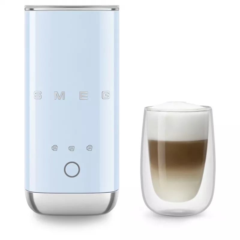Smeg MFF02PBEU espumador de leche, 3 funciones, antiadherente, 500 W, azul pastel
