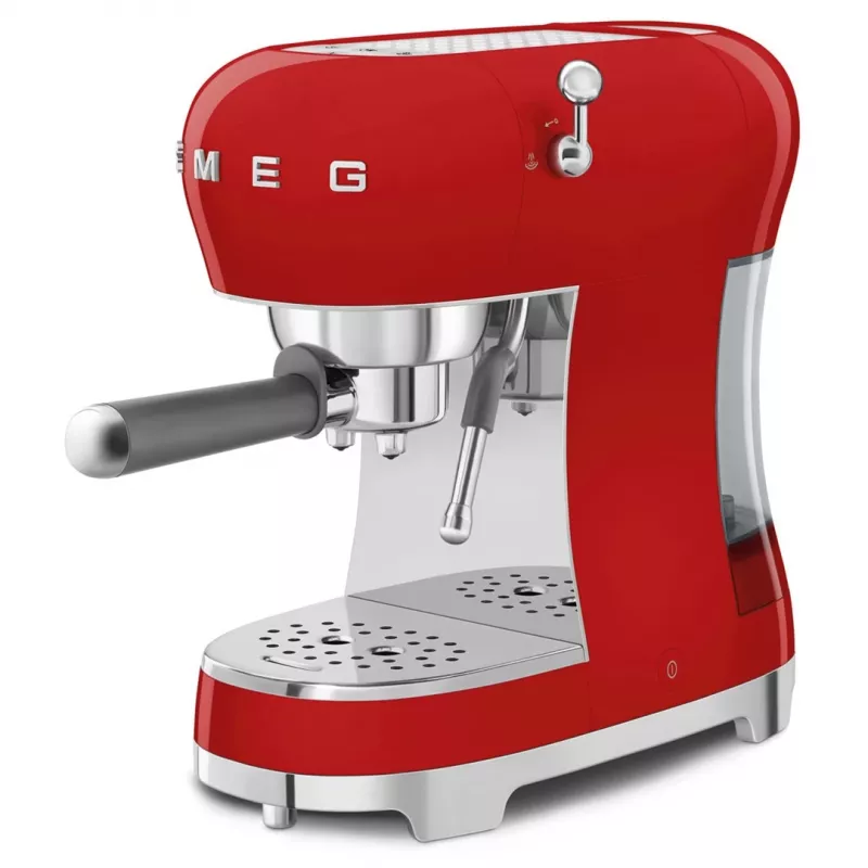 Smeg ECF02RDEU cafetera espresso manual 50's Style 1.1 L roja
