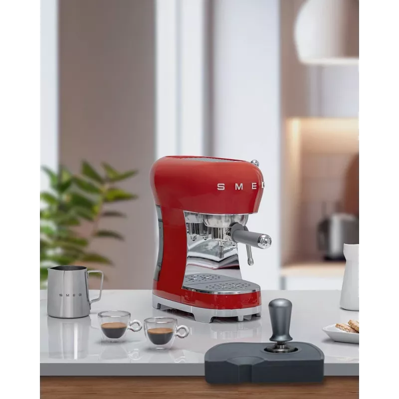 Smeg ECF02RDEU cafetera espresso manual 50's Style 1.1 L roja