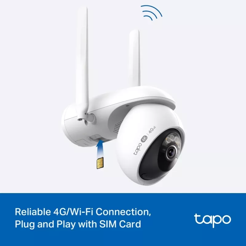 TP-LINK Tapo C665G Kit cámara IP exterior y panel solar 4K 8MP Wi-Fi LTE