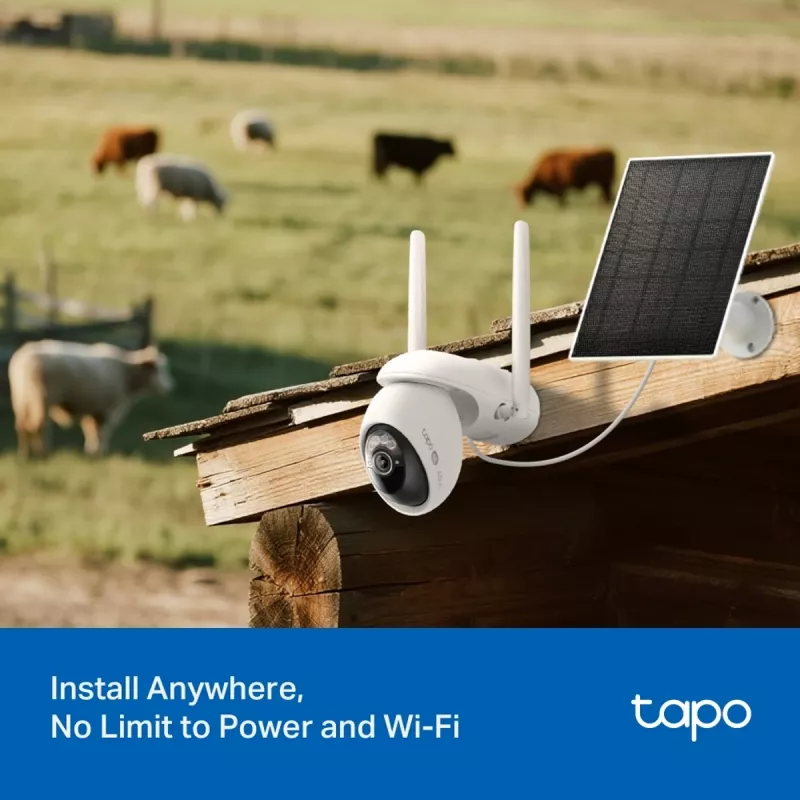 TP-LINK Tapo C665G Kit cámara IP exterior y panel solar 4K 8MP Wi-Fi LTE