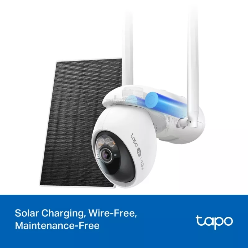 TP-LINK Tapo C665G Kit cámara IP exterior y panel solar 4K 8MP Wi-Fi LTE