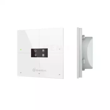 Grenton Smart Panel 4 campos táctiles OLED TF-Bus pantalla frontal de cristal blanco