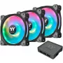 Thermaltake Riing Duo 14 ventilador de radiador RGB pack de 3 negro - Premium Edition - 140 mm