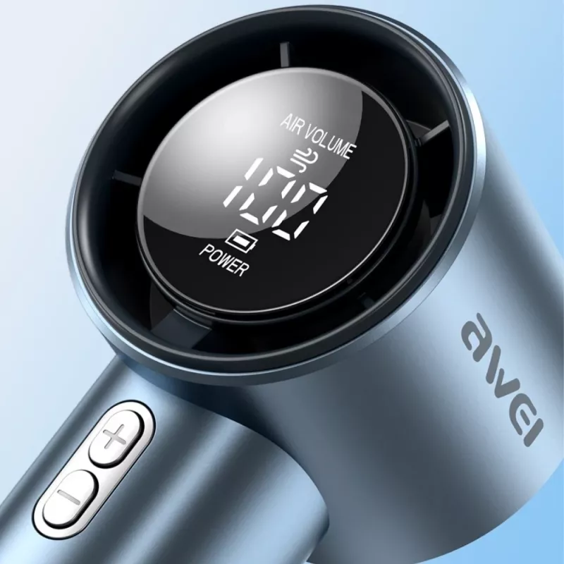 AWEI F38 mini ventilador de mano azul