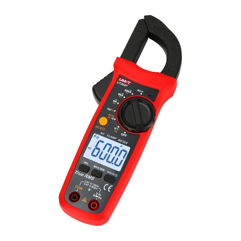 Uni-T UT202F multímetro digital de pinza 600A AC/DC True RMS NCV