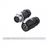 Good Connections Industrial Connector S1 - conector macho de alimentación 4 pines M20 con click-lock, terminación por soldadura, IP65/66