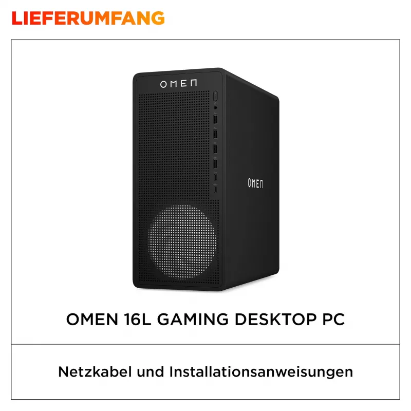 HP OMEN 16L sobremesa TG03-0177ng, Black Metal, Ryzen 7 8700F, 32GB RAM, 1TB SSD, GeForce RTX 5060 Ti