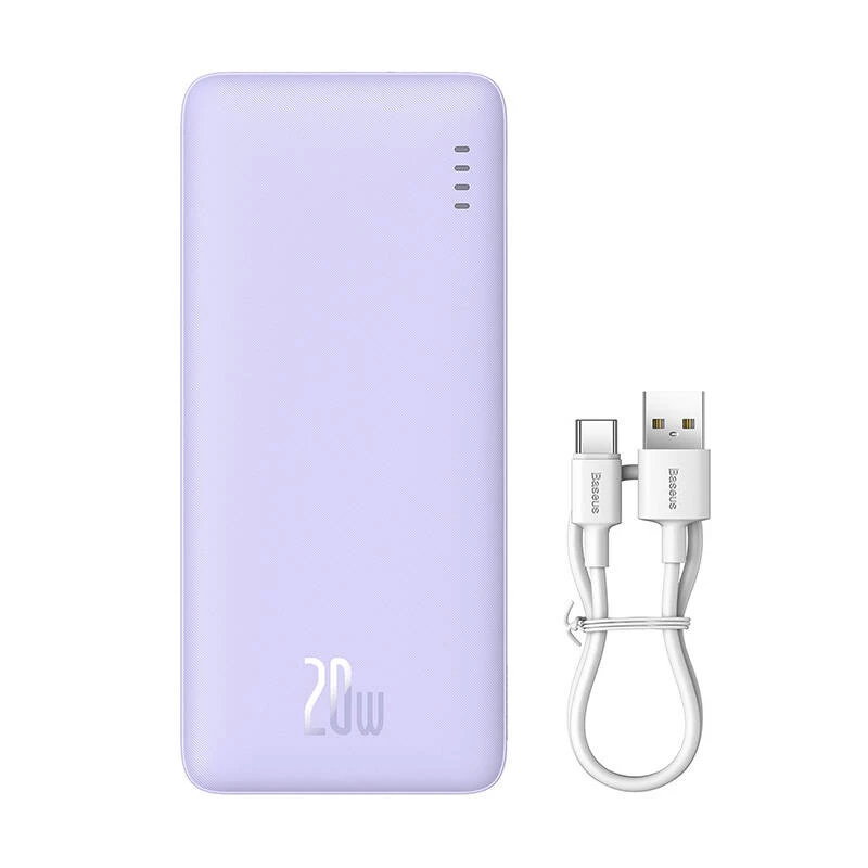 Baseus Airpow - Batería externa 20.000 mAh 20W (Lila)