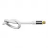 Good Connections Cable de antena SAT SmartFLEX, conector acodado IEC/Coax a conector hembra, dorado, cuádruple apantallado, 120 dB, blanco, 2 m (GC-M2063)