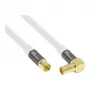 Good Connections Cable de antena SAT SmartFLEX, conector acodado IEC/Coax a conector hembra, dorado, cuádruple apantallado, 120 dB, blanco, 2 m (GC-M2063)