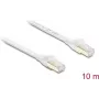 Delock Cable de conexión plano RJ45 Cat.8.1 U/FTP 40 Gbps 10 m Blanco (81038)