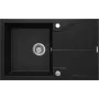 DEANTE Fregadero de granito 1 cubeta con escurridor Negro Nero Mat
