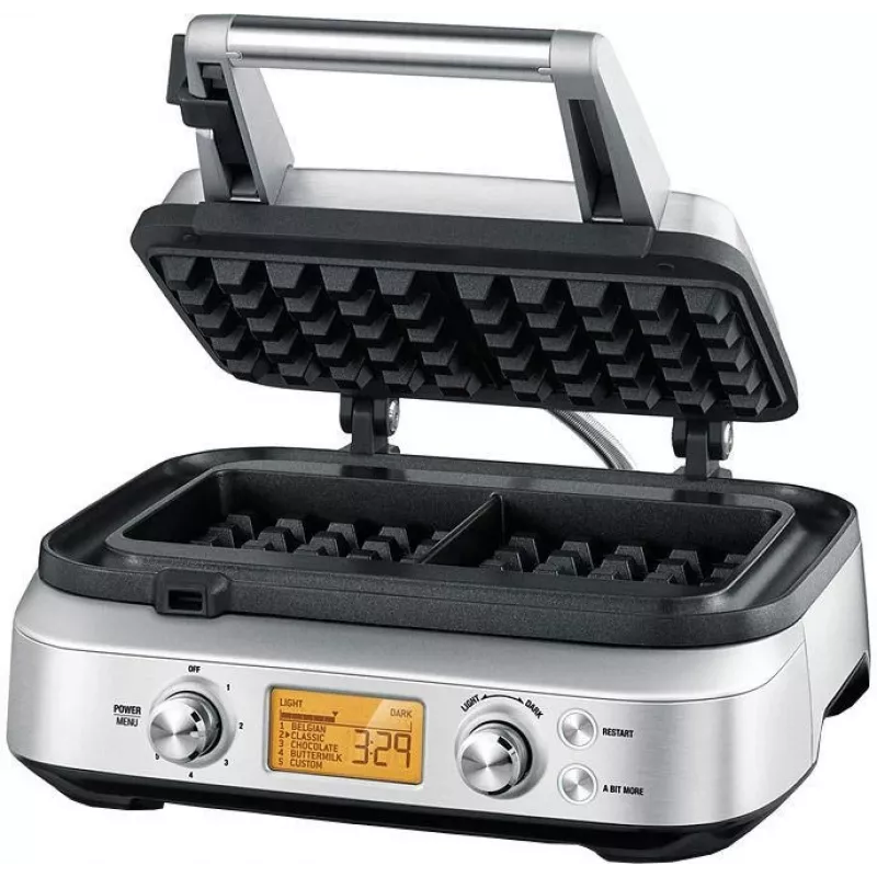 Sage SWM620BSS4EEU1 Gofrera Smart Waffle Pro para gofres belgas, 1000 W, acero inoxidable cepillado