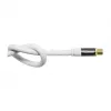 Good Connections Cable de antena SAT SmartFLEX, conector acodado IEC/Coax a conector hembra, dorado, cuádruple apantallado, 120 dB, blanco, 1 m (GC-M2061)
