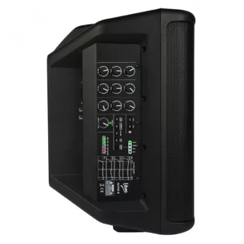 V-TONE ALPHA 8 Sistema de PA de columna activo con batería y mesa de mezclas integrada, 300W RMS, woofer de 8 pulgadas, Bluetooth, USB/SD, Hall