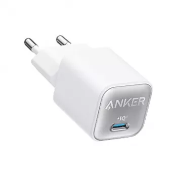 Anker Cargador GaN 30W PD 3.0 USB-C Blanco (A2698G21)