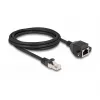Delock Cable alargador RJ50 conector macho a conector hembra S/FTP 2 m Negro