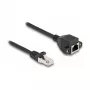 Delock Cable alargador RJ50 conector macho a conector hembra S/FTP 2 m Negro