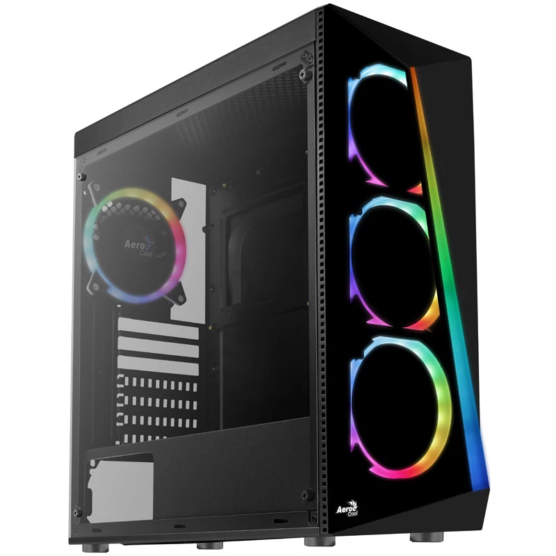 Aerocool Shard Midi-Tower Cristal Templado Negro
