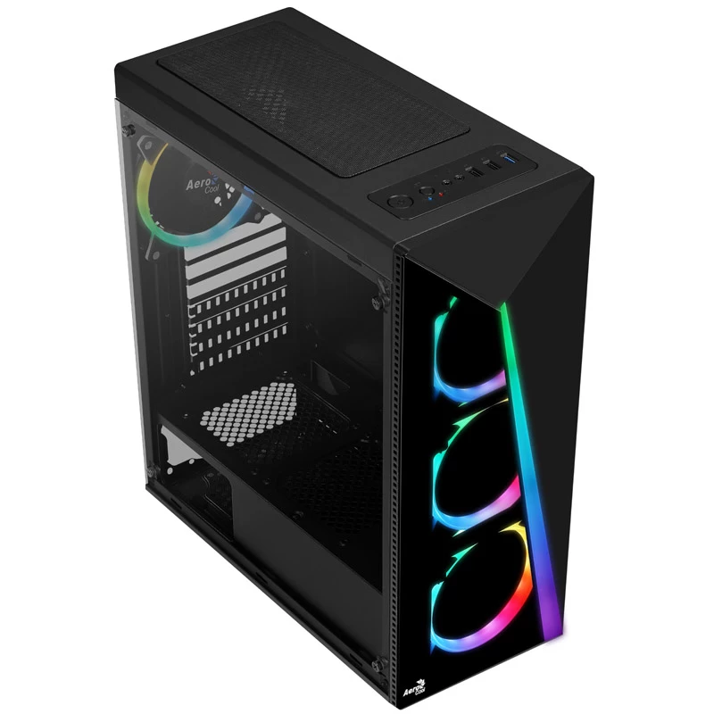 Aerocool Shard Midi-Tower Cristal Templado Negro