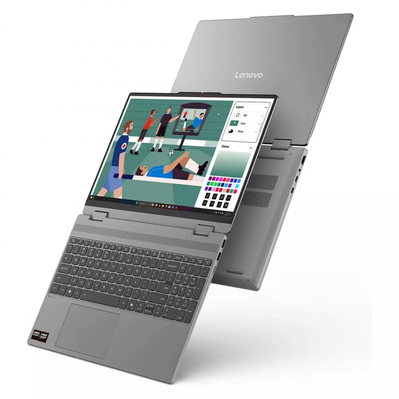 Lenovo IdeaPad 5 2-in-1 15AGP11 Copilot+ PC 83UM0006GE portátil 2 en 1, 15,3 inch WQXGA OLED táctil 165Hz, AMD Ryzen AI 7 445, 16GB DDR5, 512GB SSD, Windows 11 Home, teclado alemán