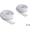 Delock Cinta de velcro autoadhesiva 2 m x 20 mm Blanco (19067)
