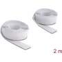 Delock Cinta de velcro autoadhesiva 2 m x 20 mm Blanco (19067)