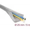 Delock Funda trenzada para apantallamiento CEM, autocierre, 5 m x 25 mm (20995)